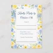 Yellow Blue Watercolor RSVP Card (正面)