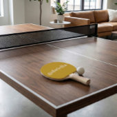 Yellow Bold Typography Personalized Name 卓球ラケット