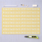 Yellow Bone Inlay Floral Border Decoupage Paper 薄葉紙 (クラフト)