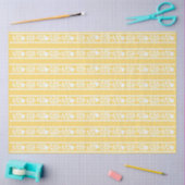 Yellow Bone Inlay Floral Border Decoupage Paper 薄葉紙 (クラフト)