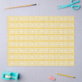 Yellow Bone Inlay Floral Border Decoupage Paper 薄葉紙 (クラフト)