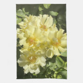 Yellow Botanical Flowers キッチンタオル (縦)