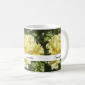 Yellow Botanical Flowers コーヒーマグカップ (正面右)