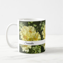 Yellow Botanical Flowers コーヒーマグカップ