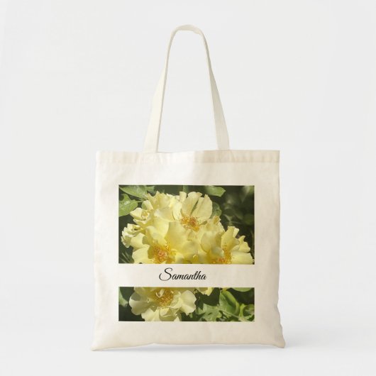 Yellow Botanical Flowers トートバッグ (正面)