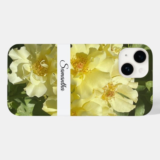 Yellow Botanical Flowers Case-Mate iPhoneケース (裏面 (横))