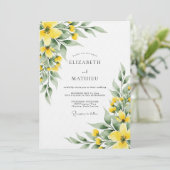 Yellow Botanical Meadow Wedding 招待状 (スタンド正面)