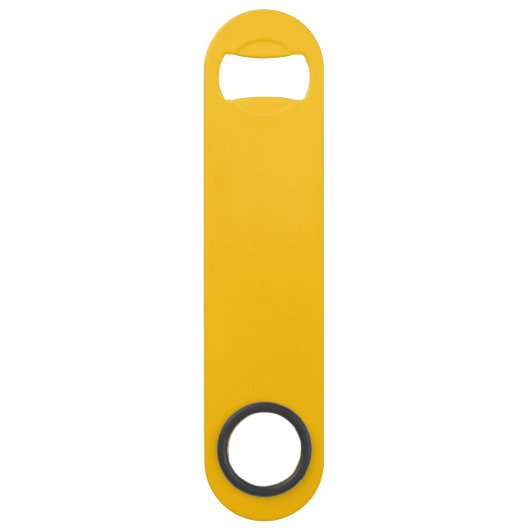 Yellow Bottle Opener Custom Text Bar Key Gift Tool スピード栓抜き (正面)