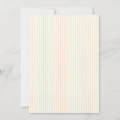 Yellow Bow Floral Stripes Birthday 招待状 (裏面)