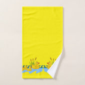 Yellow Bright Solid Ducks Bathroom Towel Sets バスタオルセット (ハンドタオル)