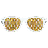 Yellow Brown Abstract Seamless Pattern レトロサングラス (正面)