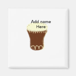 Yellow brown drum watercolor add name hand-drawn s マグネット