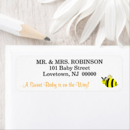 Yellow Bumble Bee Sweet Baby ラベル