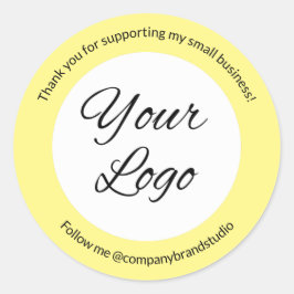 Yellow Business Company Thank You Logoカスタム ラウンドシール