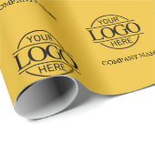 Yellow Business Logo Company Name Promotional ラッピングペーパー (ロールコーナー)