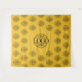 Yellow Business Logo Step & Repeat Backdrop Banner タペストリー (正面(横))