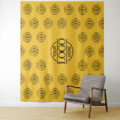 Yellow Business Logo Step & Repeat Backdrop Banner タペストリー (インサイチュ)