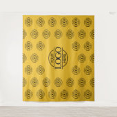 Yellow Business Logo Step & Repeat Backdrop Banner タペストリー (正面)