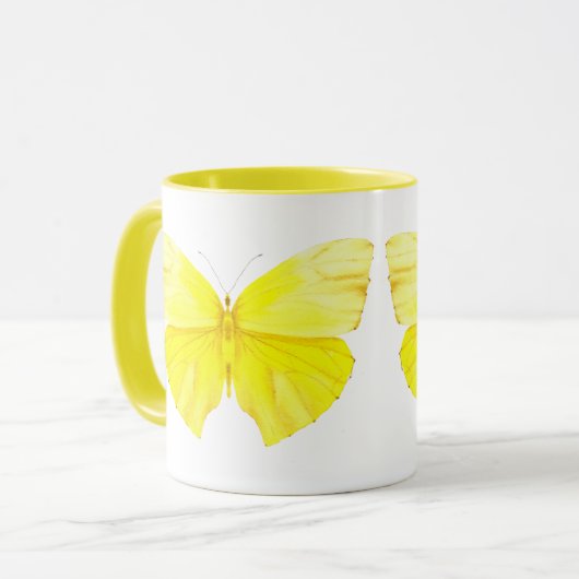 Yellow Butterfly Mug マグカップ (正面左)
