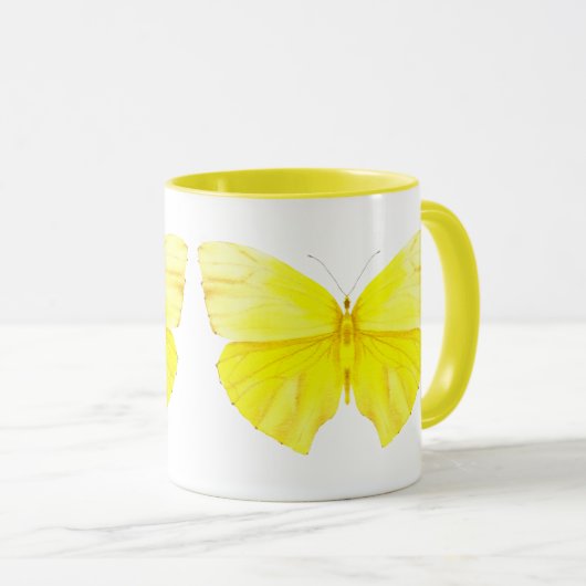 Yellow Butterfly Mug マグカップ (正面右)