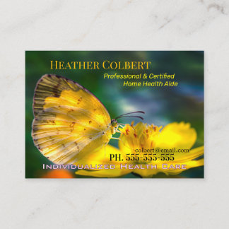 Yellow Butterfly Trustworthy Caregiver 名刺