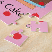 Yellow Cake and Cherries: Pink ジグソーパズル (側面)