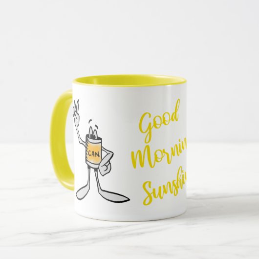 Yellow Can Creature Coffee Mug マグカップ (正面左)