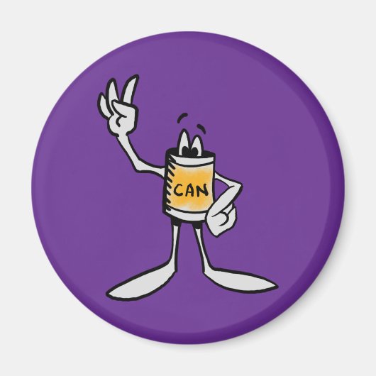 Yellow Can Creature Kitchen Fridge Magnet マグネット (正面)