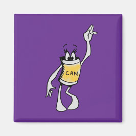 Yellow Can Creature Square Magnet マグネット