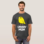 Yellow Canary Bird Canary Mom family Tシャツ (正面フル)