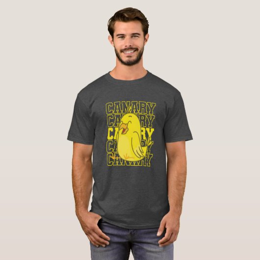 Yellow Canary Bird funny Tシャツ (正面フル)