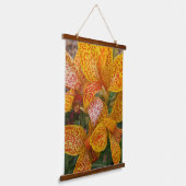Yellow Canna Lily with Red Speckles Floral 吊り下げ型タペストリー (傾斜あり)