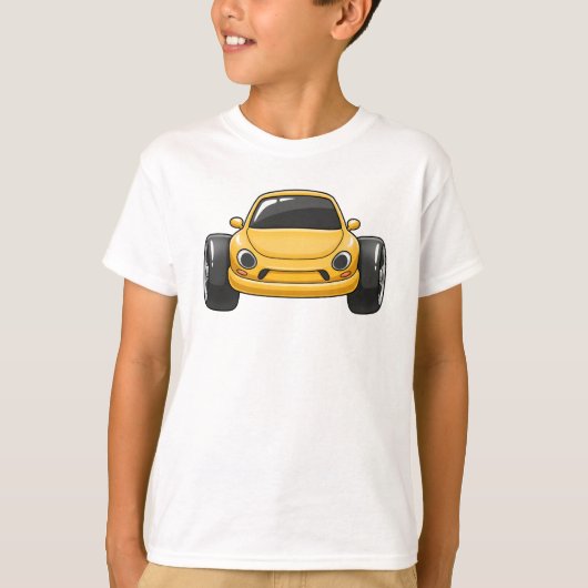 Yellow Cartoon Car  Tシャツ (正面)