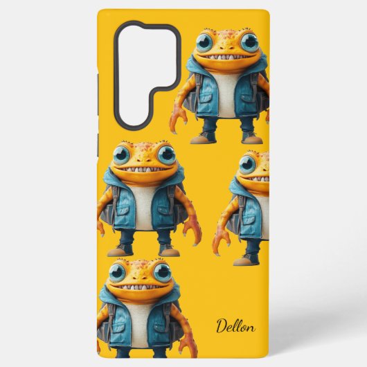 Yellow Casing Samsung Galaxy S22 Ultra Galaxyケース (裏面)