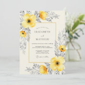 Yellow Charcoal Ethereal Summer Wedding 招待状 (スタンド正面)