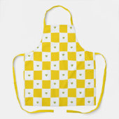 Yellow Checkered All-Over Print Apron エプロン (正面)