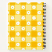 Yellow Checkered Floral ノートブック (裏面)