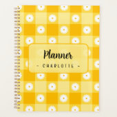 Yellow Checkered Floral プランナー手帳 (正面)