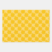 Yellow Cheese Slice Pattern ラッピングペーパーシート (正面3)