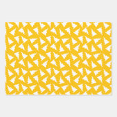 Yellow Cheese Slice Pattern ラッピングペーパーシート (正面2)