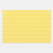Yellow Cheese Slice Pattern ラッピングペーパーシート (正面)