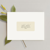 Yellow | Chic Simple Clean Wedding Address  ラベル
