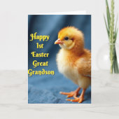 Yellow Chick Easter Card カード (正面)