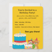  Yellow Childish Birthday Invitation Card – Fun Ki (正面)