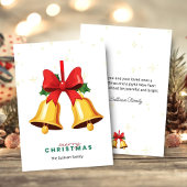 Yellow Christmas Bells Holiday Greeting Card シーズンカード