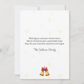 Yellow Christmas Bells Holiday Greeting Card シーズンカード (裏面)