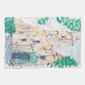 Yellow Church キッチンタオル (横)