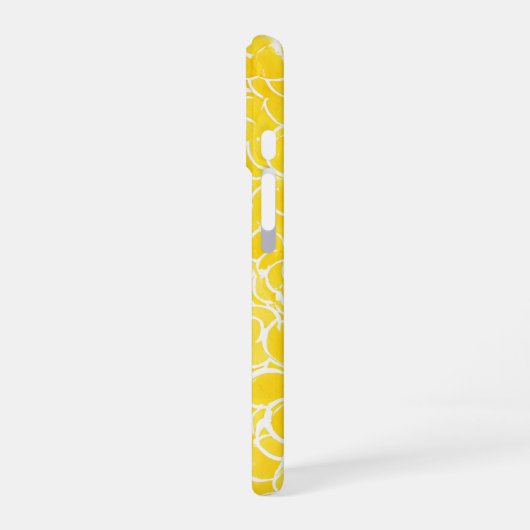 Yellow Circle Art Phone Case iPhone 16ケース (左側面)