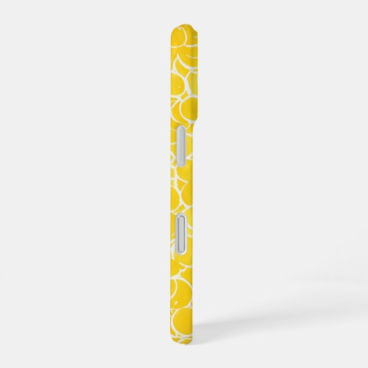 Yellow Circle Art Phone Case iPhone 16ケース (右側面)