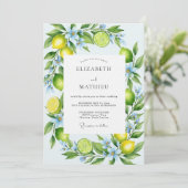 Yellow Citrus Bloom Wedding 招待状 (スタンド正面)